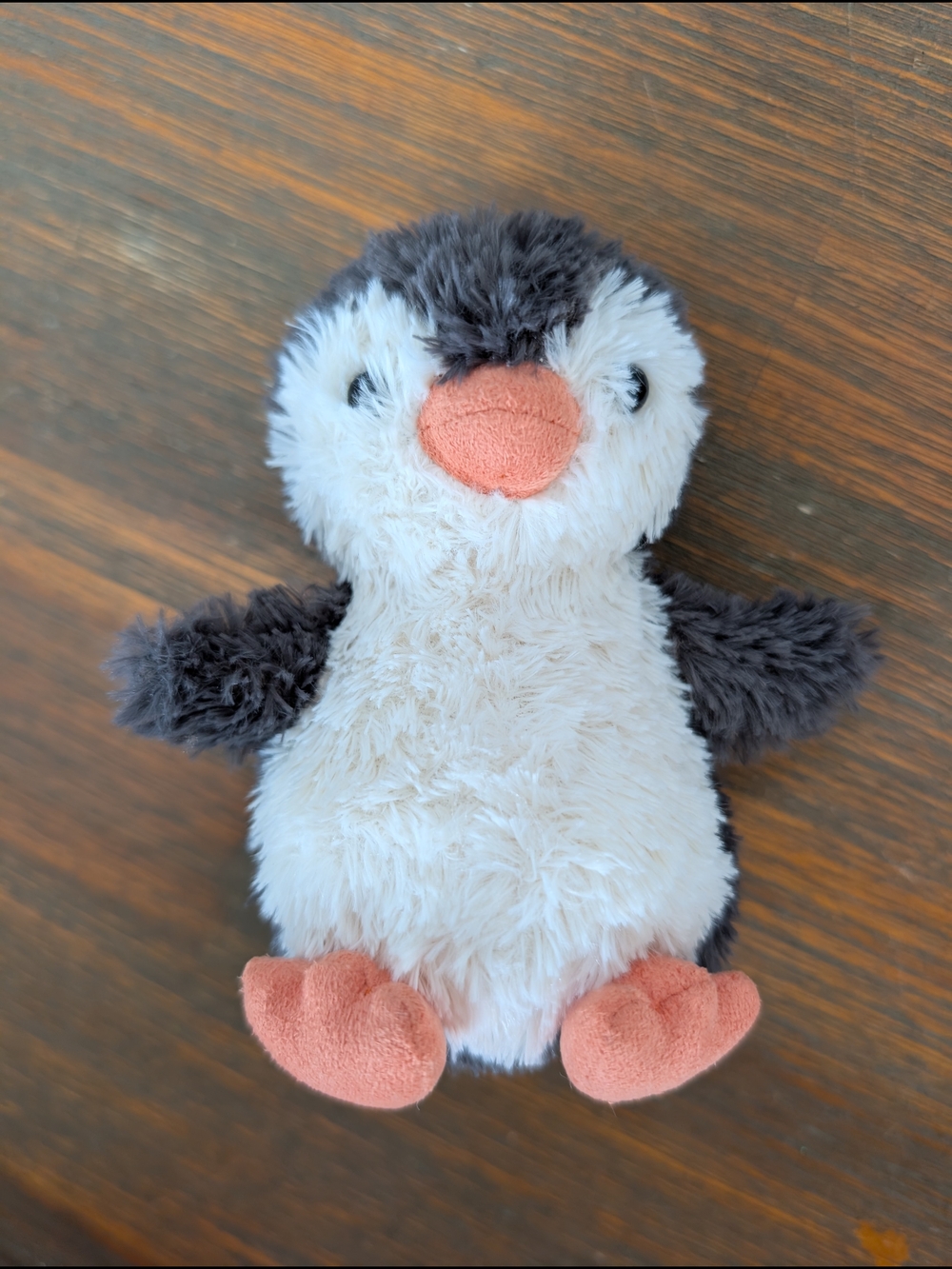 Jellycat Gray, White & Pink Plush Penguin